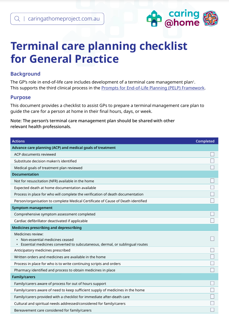 thumbnail GP Terminal care checklist