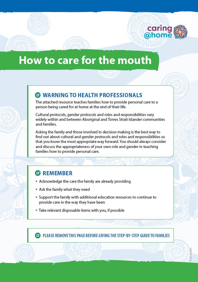 Thumbnail of How to care for the mouth (for Torres Strait Islander families)